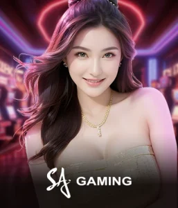 RK娛樂城SA真人遊戲封面圖，美女荷官於紫色燈光下主持百家樂遊戲。